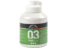 Verf - acrylverf - 500 ml - metallic - wit - per stuk