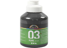 Verf - acrylverf - 500 ml - metallic - zwart - per stuk