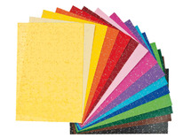 Karton - glanzend karton met diamant - regenboog - set van 15 assorti