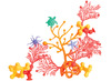 Bouwset - koraal - Guide Craft - Coral Connections - set van 40 assorti
