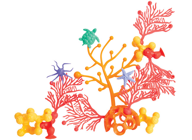 Bouwset - koraal - Guide Craft - Coral Connections - set van 40 assorti