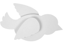 Figuren - vogels - karton - figuren - blanco - 25 cm - set van 100