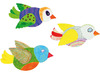 Figuren - vogels - karton - figuren - blanco - 25 cm - set van 100
