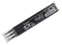 Pen - rollerpen - Frixion Ball - zwart - navulling - set van 3