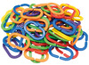 Fijne motoriek - schakels - Giant Links - ketting - plastic - 7,3 x 3,6 cm - set van 180 assorti