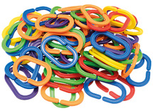 Fijne motoriek - schakels - Giant Links - ketting - plastic - 7,3 x 3,6 cm - set van 180 assorti