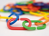 Fijne motoriek - schakels - Giant Links - ketting - plastic - 7,3 x 3,6 cm - set van 180 assorti