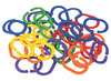Fijne motoriek - schakels - Giant Links - ketting - plastic - 7,3 x 3,6 cm - set van 180 assorti