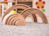 Open-ended - regenboog - hout - naturel - per set