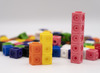 Rekenblokken - Linking Cubes - wiskundige bewerkingen - kunststof - 2 x 2 x 2 cm - rekenen - set van 100 assorti