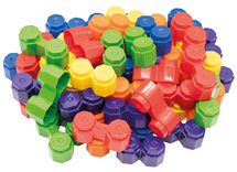 Bouwset - Octagon blocks - stapelen - kunststof - achthoek - set van 48