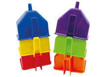 Trechters - Funnels - met handvat - 13 x 12 x 14 cm - zand & water - set van 6 assorti