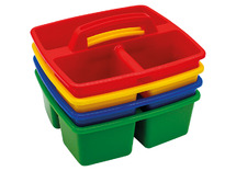 Opbergtray - Caddies Small - nestbaar  - klein - kunststof - 25 x 25 x 14 cm - set van 4 assorti