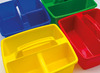 Opbergtray - Caddies Small - nestbaar  - klein - kunststof - 25 x 25 x 14 cm - set van 4 assorti