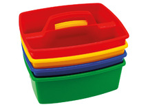 Opbergtray - Caddies Large - nestbaar  - groot - kunststof - 33 x 28 x 17 cm - set van 4 assorti