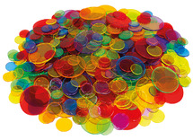 Vormen - mozaïekschijfjes - schijfjes - geometrisch - transparant - cirkel - voor lichtbord - set van 500 assorti