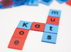 Letters - letterplaatjes - Letter Tiles - transparant - kunststof - 2,5 x 2,5 cm - set van 78