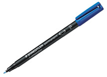 Stiften - schrijfstiften - Staedtler Lumocolor Permanent - 0,6 mm - blauw - per stuk