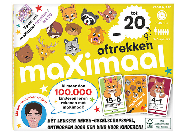 Rekenspel - maXimaal aftrekken tot 20 - per spel