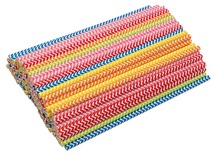 Rietjes - zigzag - papier - decoraties - set van 120 assorti
