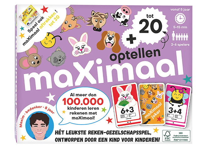 Rekenspel - maXimaal optellen tot 20 - per spel
