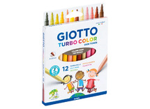 Stiften - kleurstiften - Giotto Turbo Color Skin Tones - huidskleuren - fijne punt - set van 12