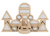 Bouwset - spiegelblokken - Viga - hout - set van 24 assorti
