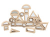 Bouwset - spiegelblokken - Viga - hout - set van 24 assorti