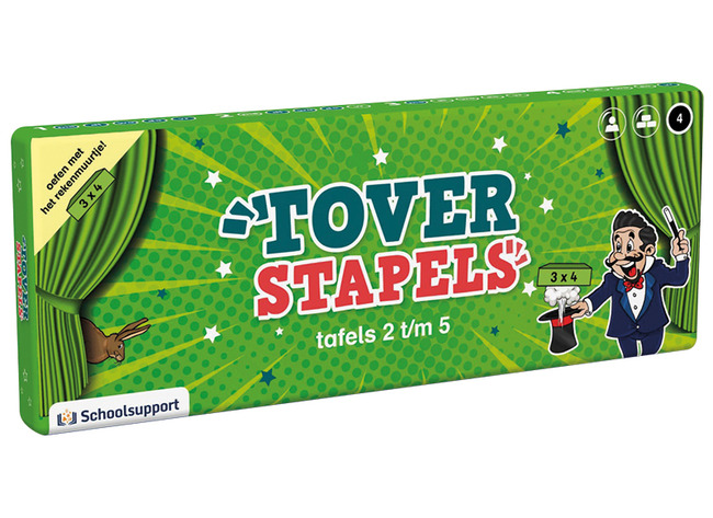 Spel - rekenspel - Toverstapels - maaltafels - Leitnerbox - tafels 2 tot 5 - rekenen - per spel