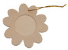 Hangers - hout - bloemen met fotolijst - set van 6