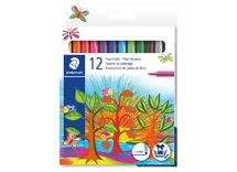 Stiften - kleurstiften - Staedtler Fibre-tip Pens - 1 mm - set van 12