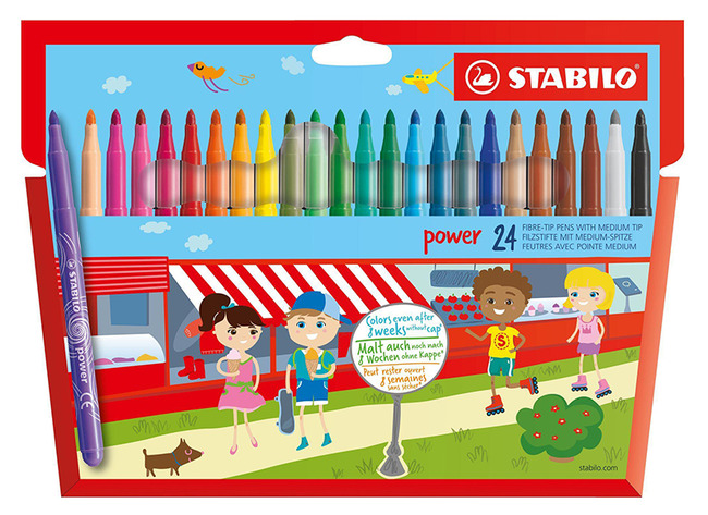 Stiften - kleurstiften - Stabilo Power - set van 24