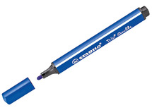Stiften - kleurstiften - Stabilo Trio Scribbi - driekantig - 2 mm - blauw - set van 5