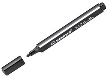 Stiften - kleurstiften - Stabilo Trio Scribbi - driekantig - 2 mm - zwart - set van 5