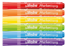 Stiften - raamstiften - Maped Color'Peps Window - 5 mm - set van 6