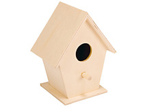 Vogelhuisjes - hout - set van 4