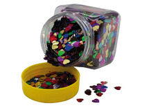 Pailletten - harten - 6 mm - decoratie - set van 160 g assorti