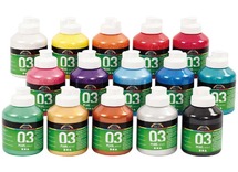 Verf - acrylverf - 15 x 500 ml - metallic - set van 15 assorti