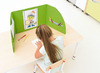 Concentratiescherm - Study Buddy - akoestisch - groen - 3 luik-scherm met vilt - per stuk