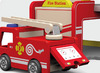 Speelgoed brandweerkazerne - met accessoires - hout - per set