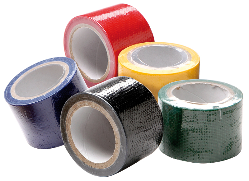 Alternatief Artefact Portiek Kleefband - duct-tape - 3,8 cm x 4 m - in verschillende kleuren - set van 5  assorti - Baert