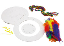 Dromenvanger - karton - met veren - set van 6 assorti