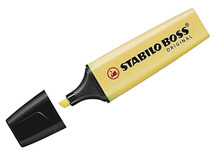 Stiften - markeerstiften - Stabilo Boss Pastel - melkgeel - set van 10