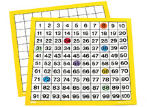 Bord - getallenbord - EDX Education - honderdveld - tellen tot 100 - gelamineerd - set van 10