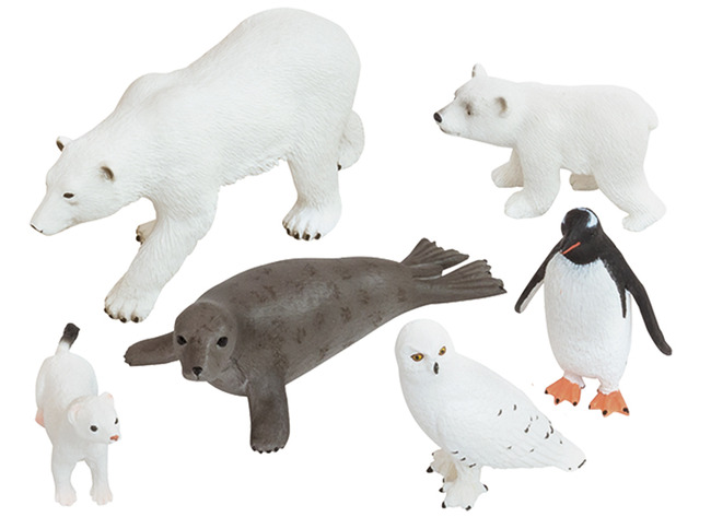 Speelgoed - dieren - pooldieren - set van 6 assorti