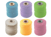 Draad - macramé - koord - vriendschapsbandjes - pastel kleuren - set van 6 assorti