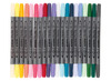 Stiften - textielstiften - dubbele punt - pastel - set van 20 assorti