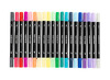 Stiften - textielstiften - dubbele punt - extra kleuren - set van 20 assorti