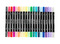 Stiften - textielstiften - dubbele punt - extra kleuren - set van 20 assorti