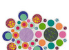 Crea-papier - kleurrijke cirkels - assortiment van 1500